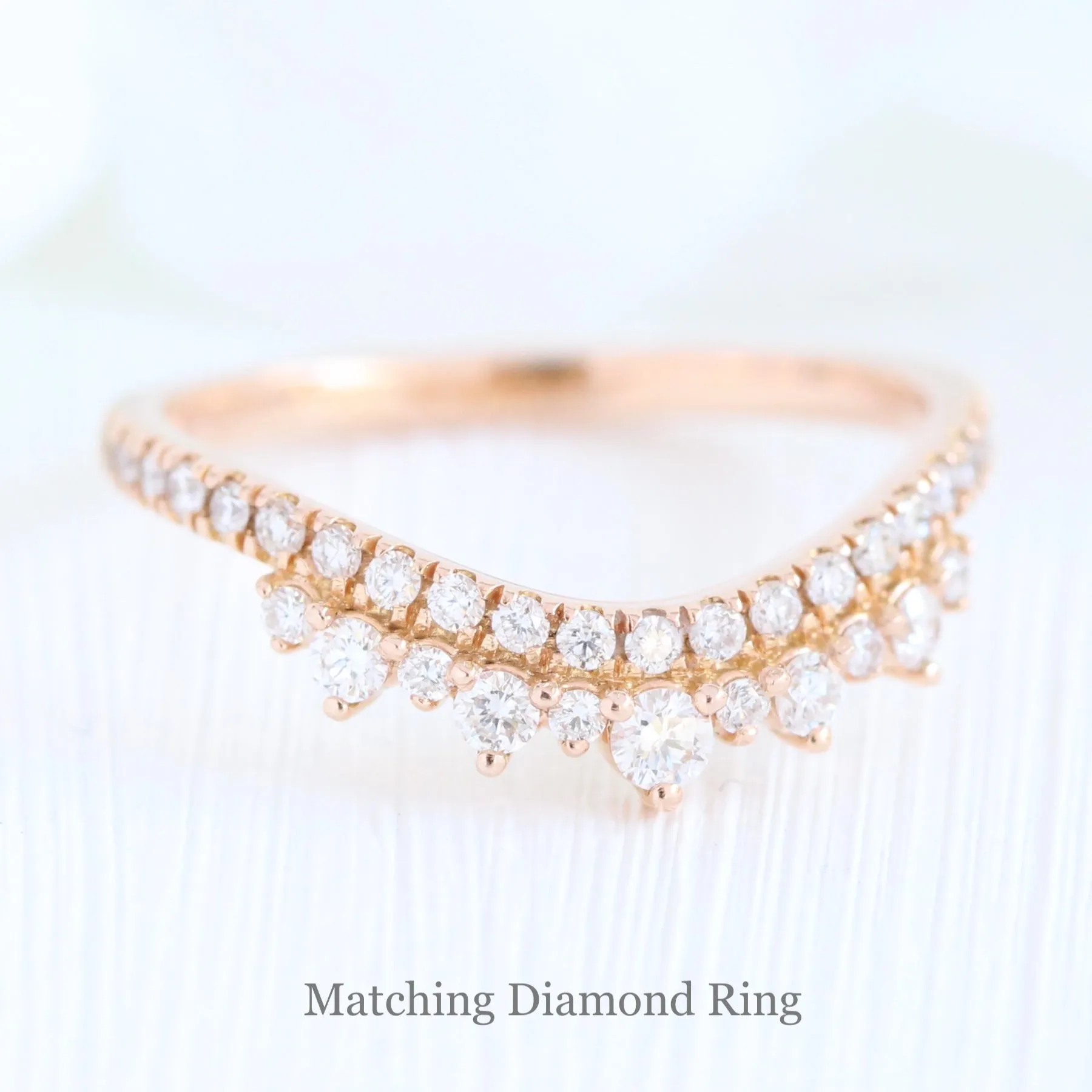 0.68 Ct. Tiara Diamond Earrings in 14k Gold Curved Earrings Studs