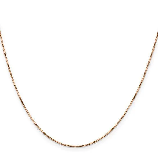14K Rose Gold Box Chain