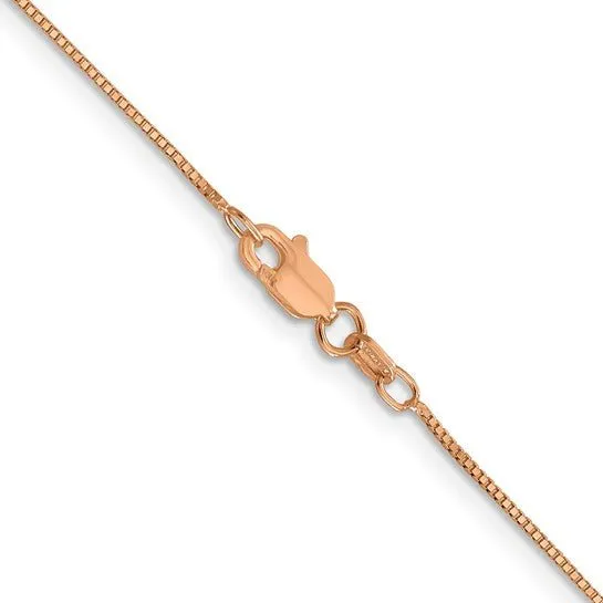 14K Rose Gold Box Chain