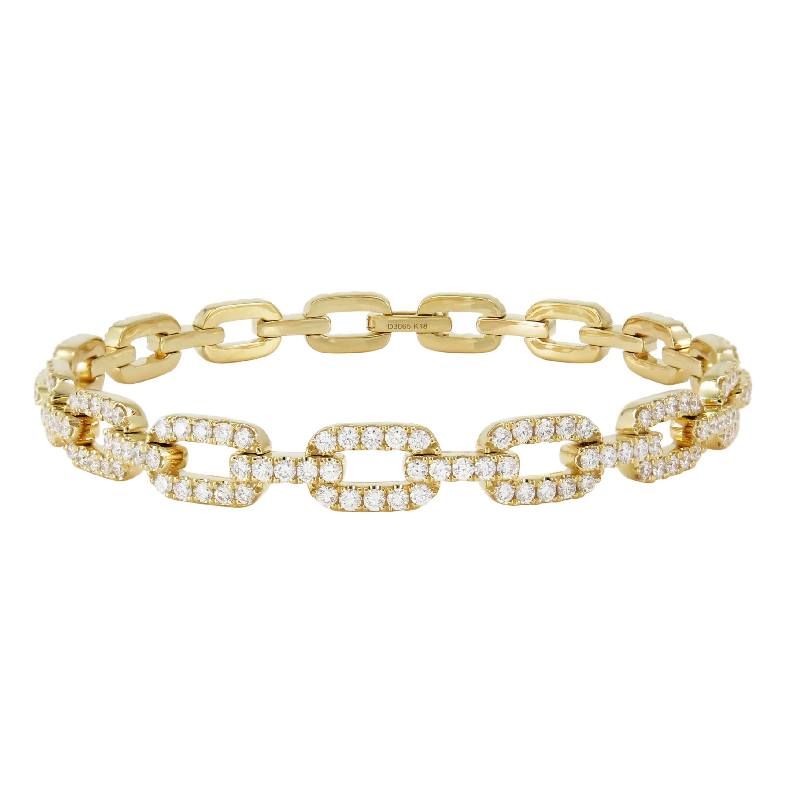 18k Gold & Diamond Link Bracelet - 3.14ct