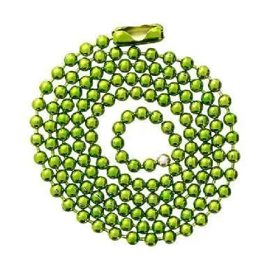 24 pieces - Green Apple Ball Chain - 18 inch - Final Sale