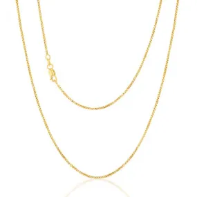 9carat Silver Filled Box Chain 50cm