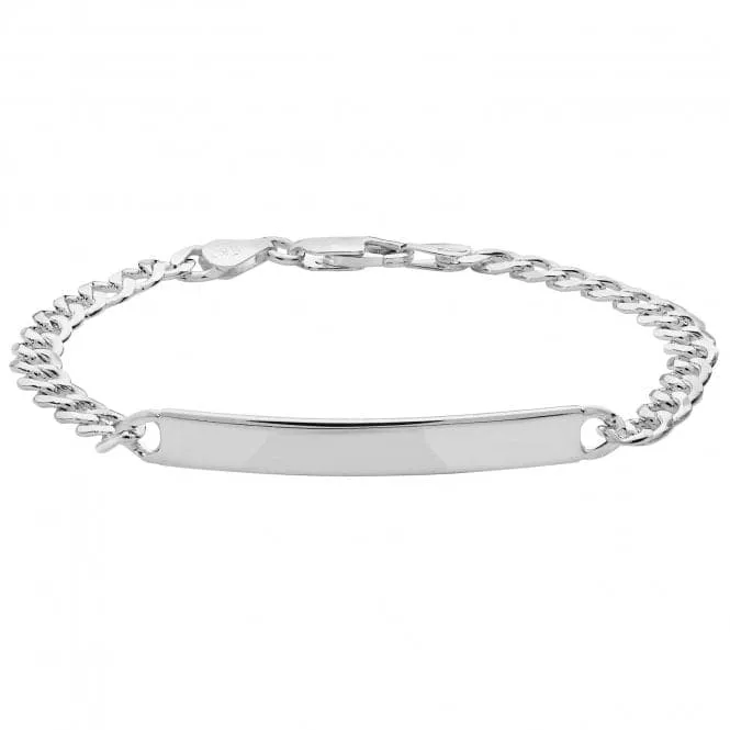 Acotis Silver Id Bracelet Men's Curb G2567