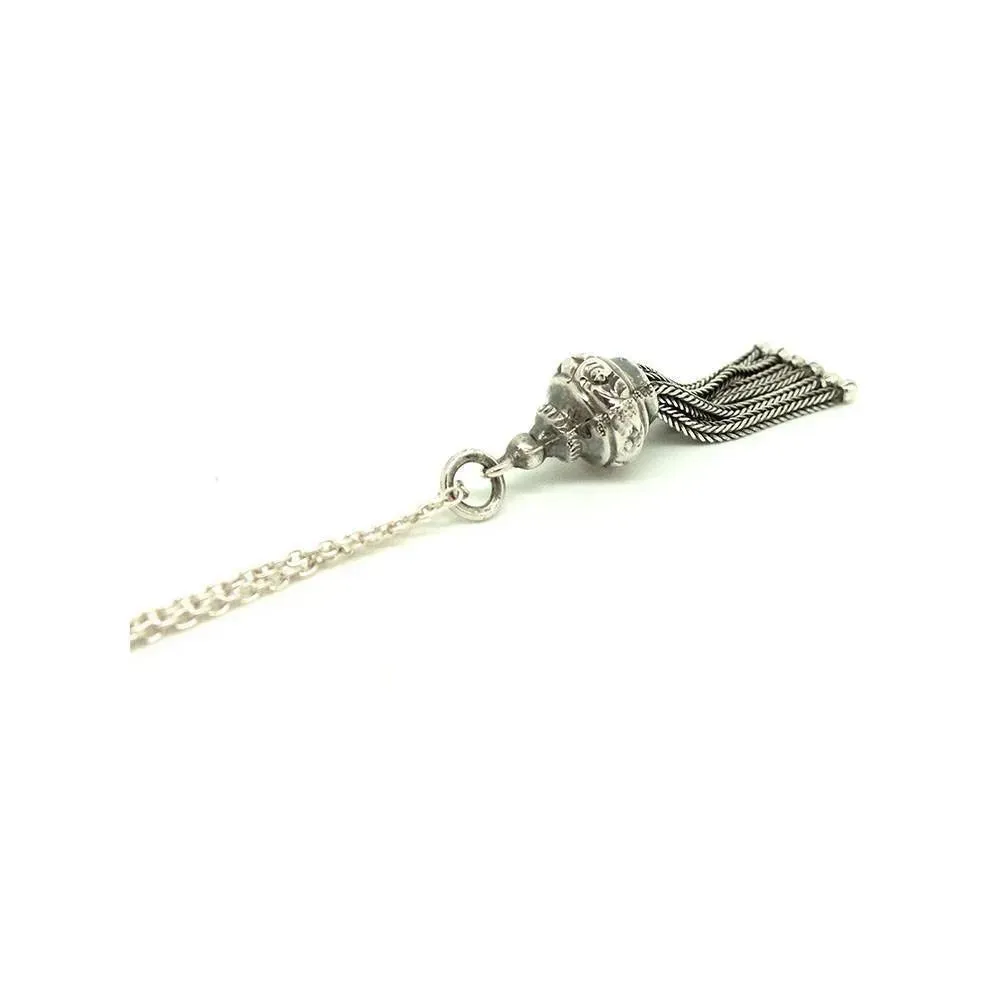 Antique Victorian Silver Fob Tassel Necklace