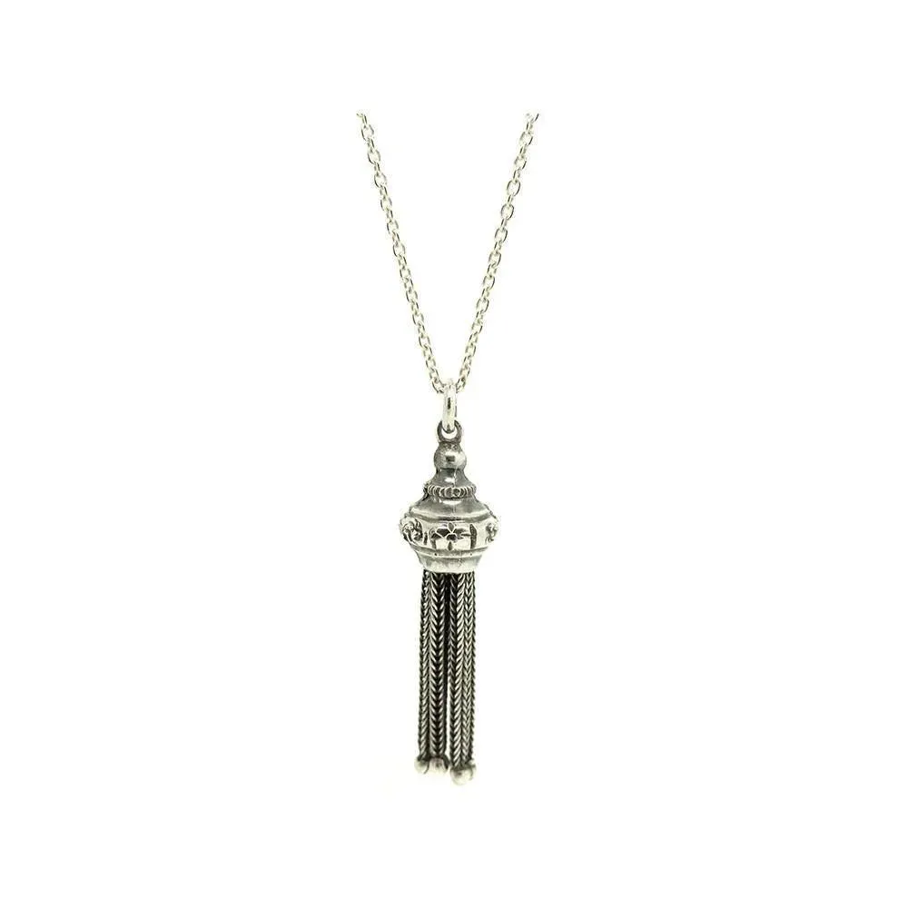 Antique Victorian Silver Fob Tassel Necklace
