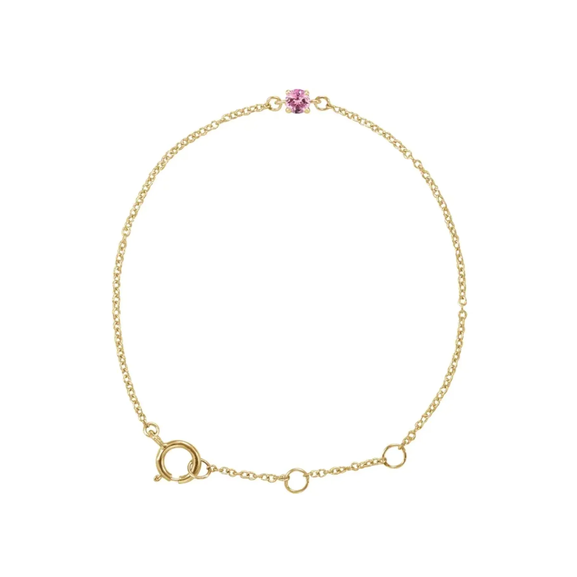 Baby Birthstone Bracelet 14kt Gold