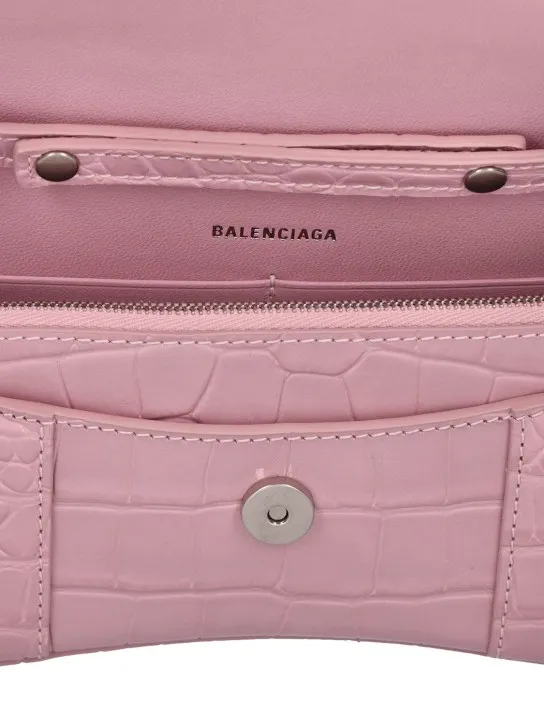 Balenciaga   Hourglass leather wallet on chain 