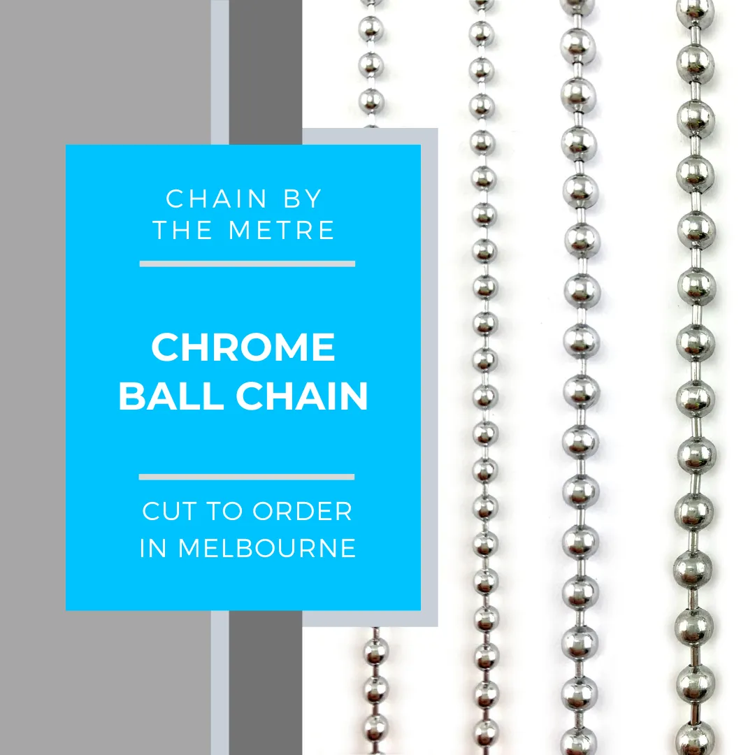 Ball Chain - Chrome - 3mm - By The Metre
