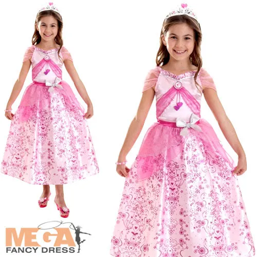 Barbie Pastel Pink Princess Girls Costume