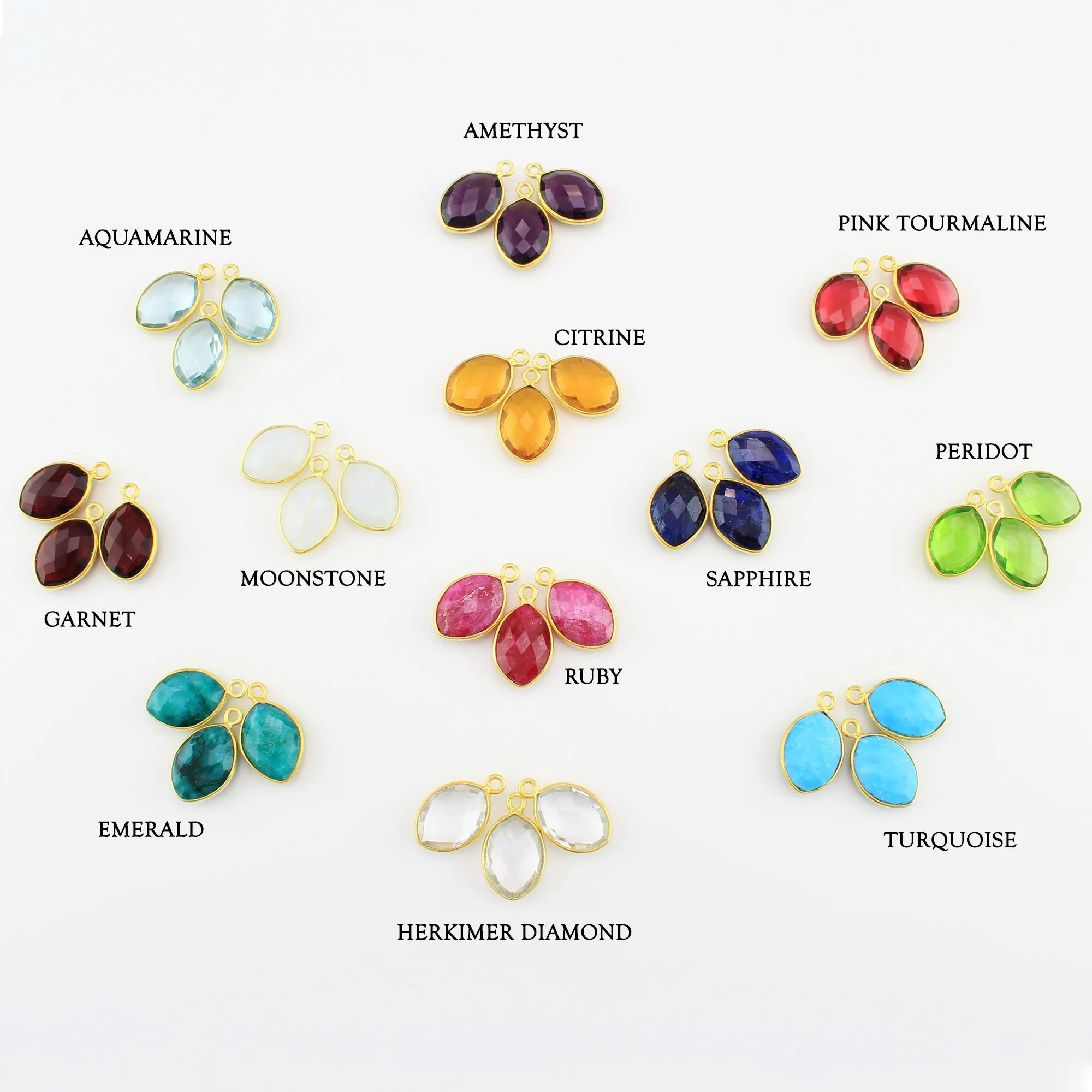 Birthstone Earrings Necklace, Wholesale Price