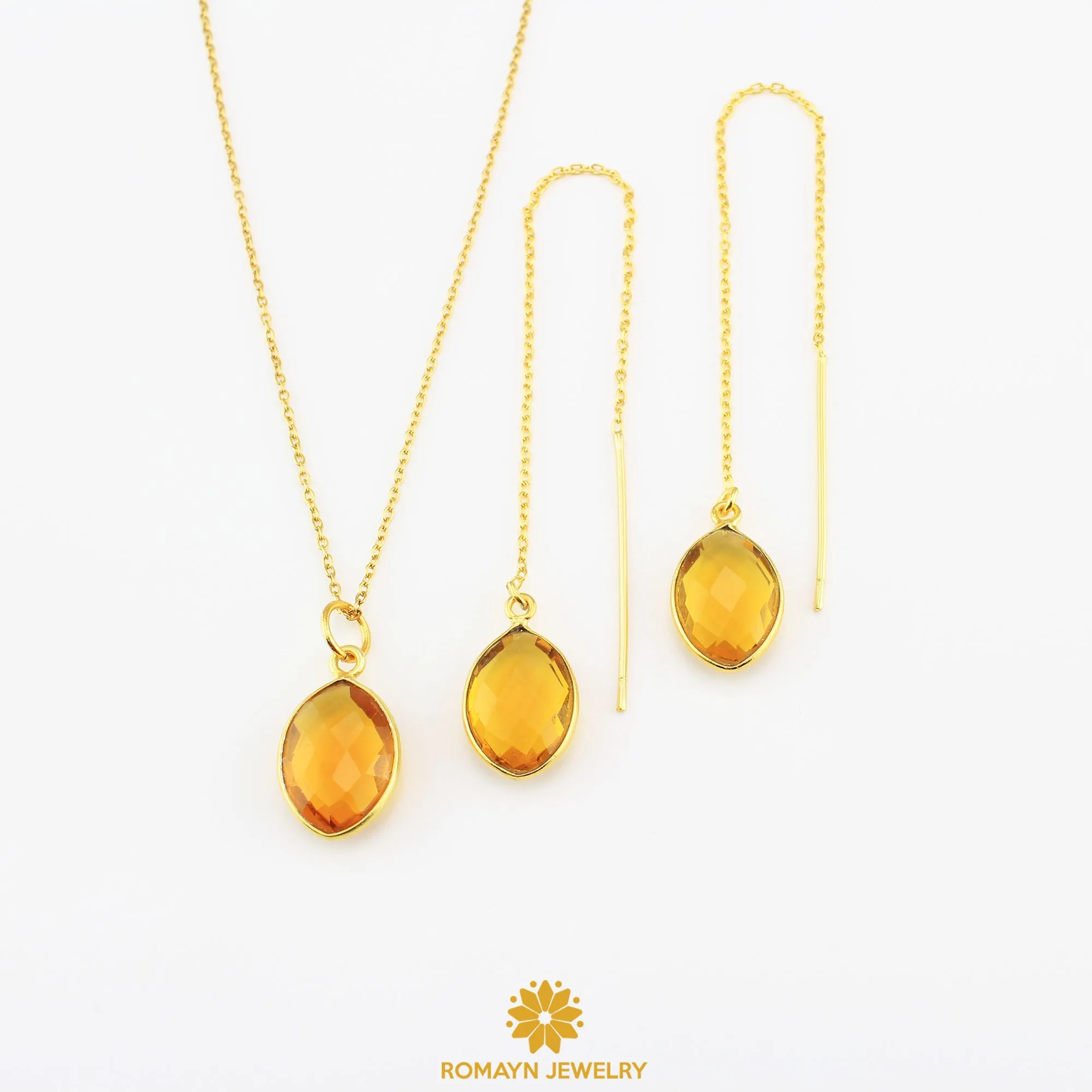 Birthstone Earrings Necklace, Wholesale Price