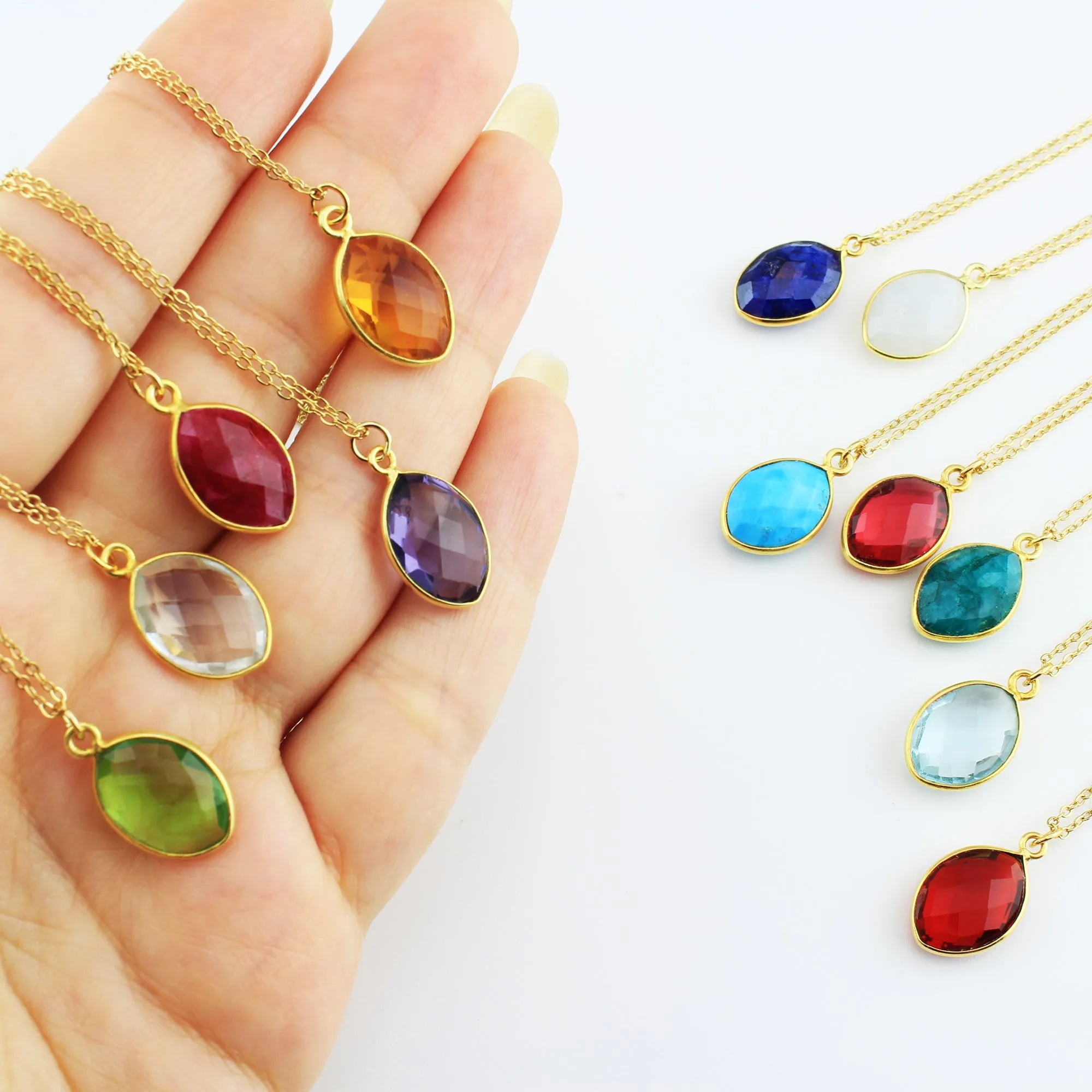 Birthstone Earrings Necklace, Wholesale Price