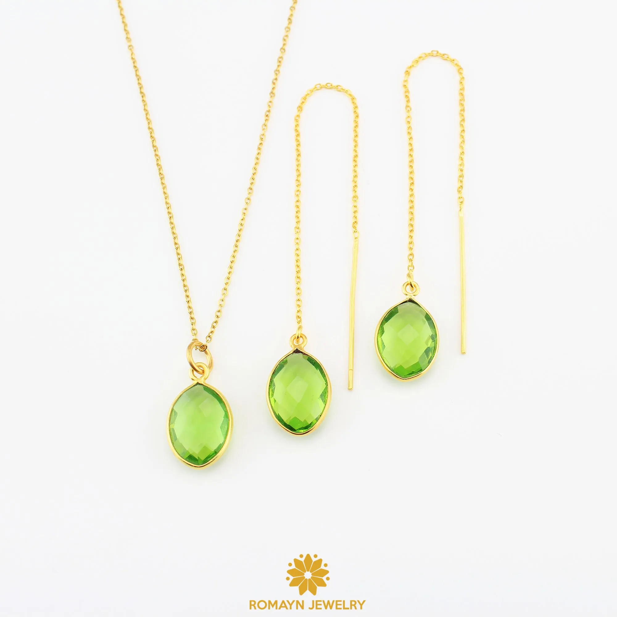 Birthstone Earrings Necklace, Wholesale Price