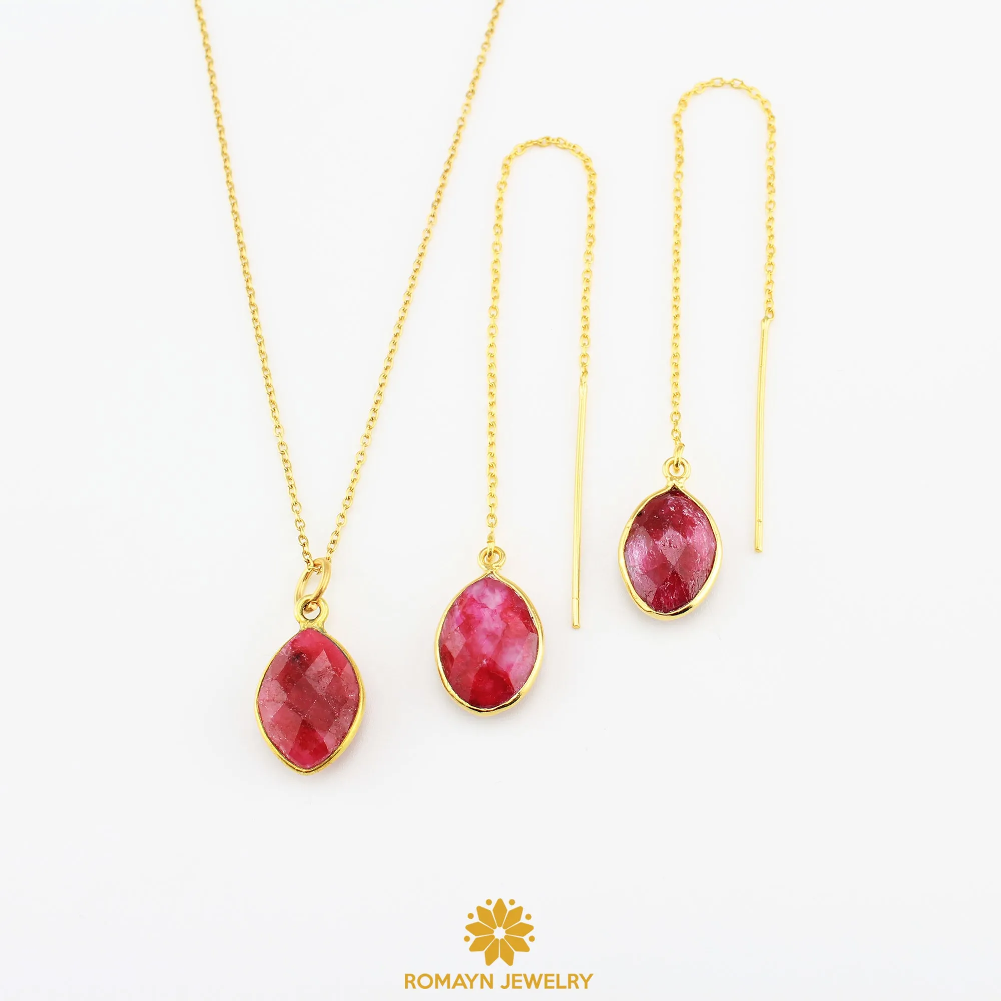 Birthstone Earrings Necklace, Wholesale Price