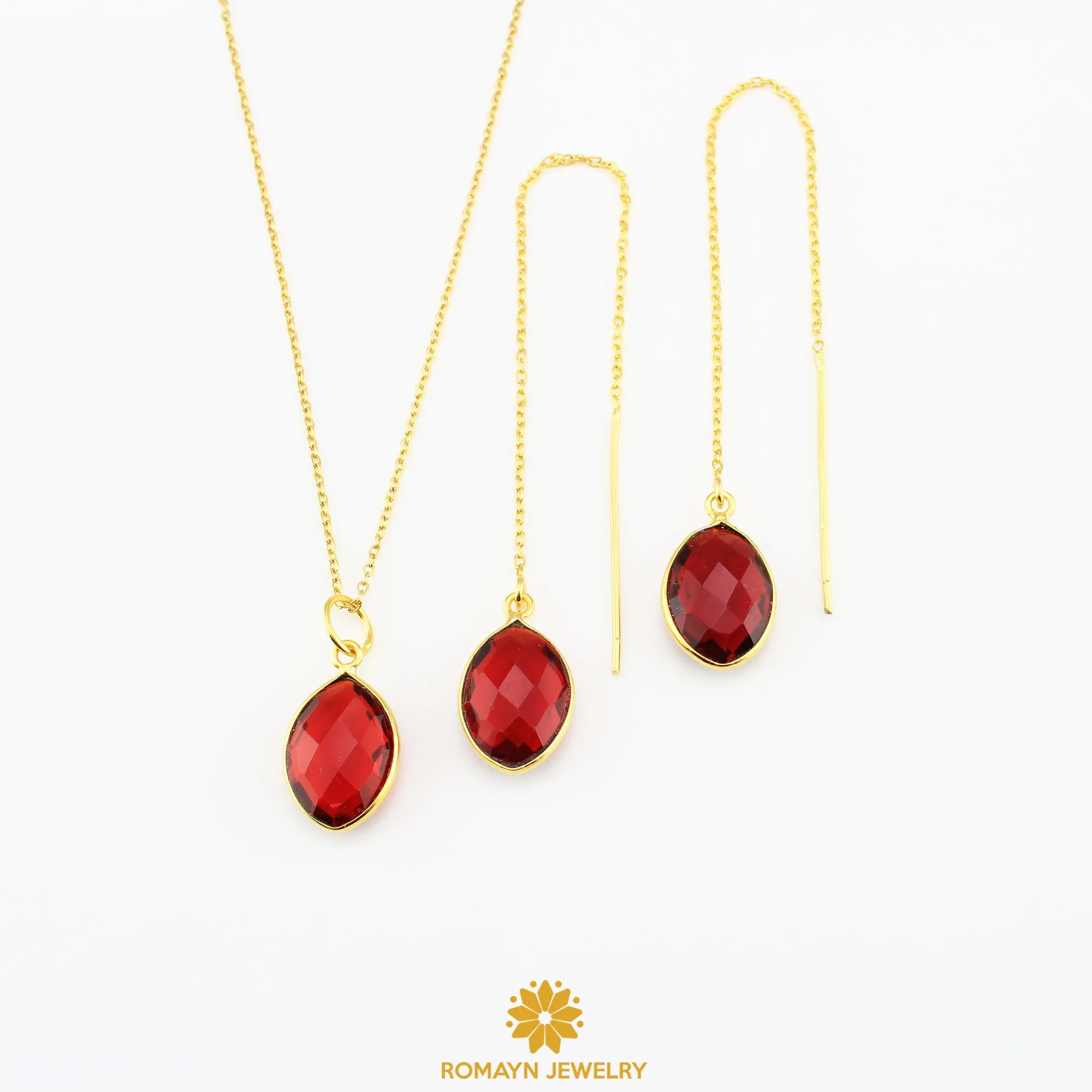 Birthstone Earrings Necklace, Wholesale Price
