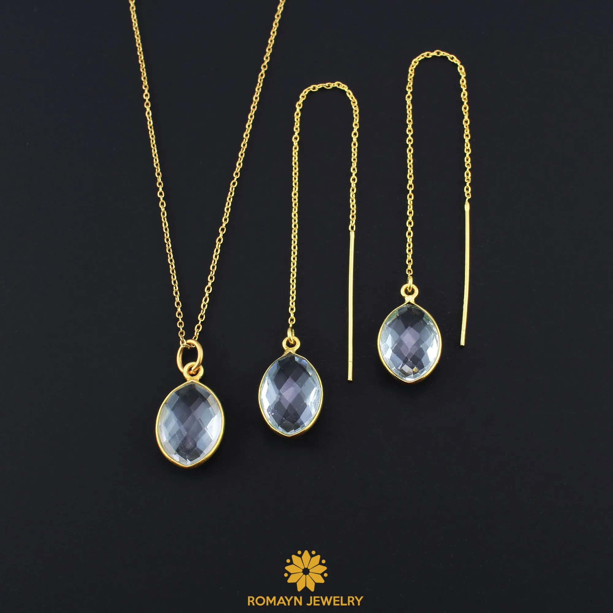 Birthstone Earrings Necklace, Wholesale Price