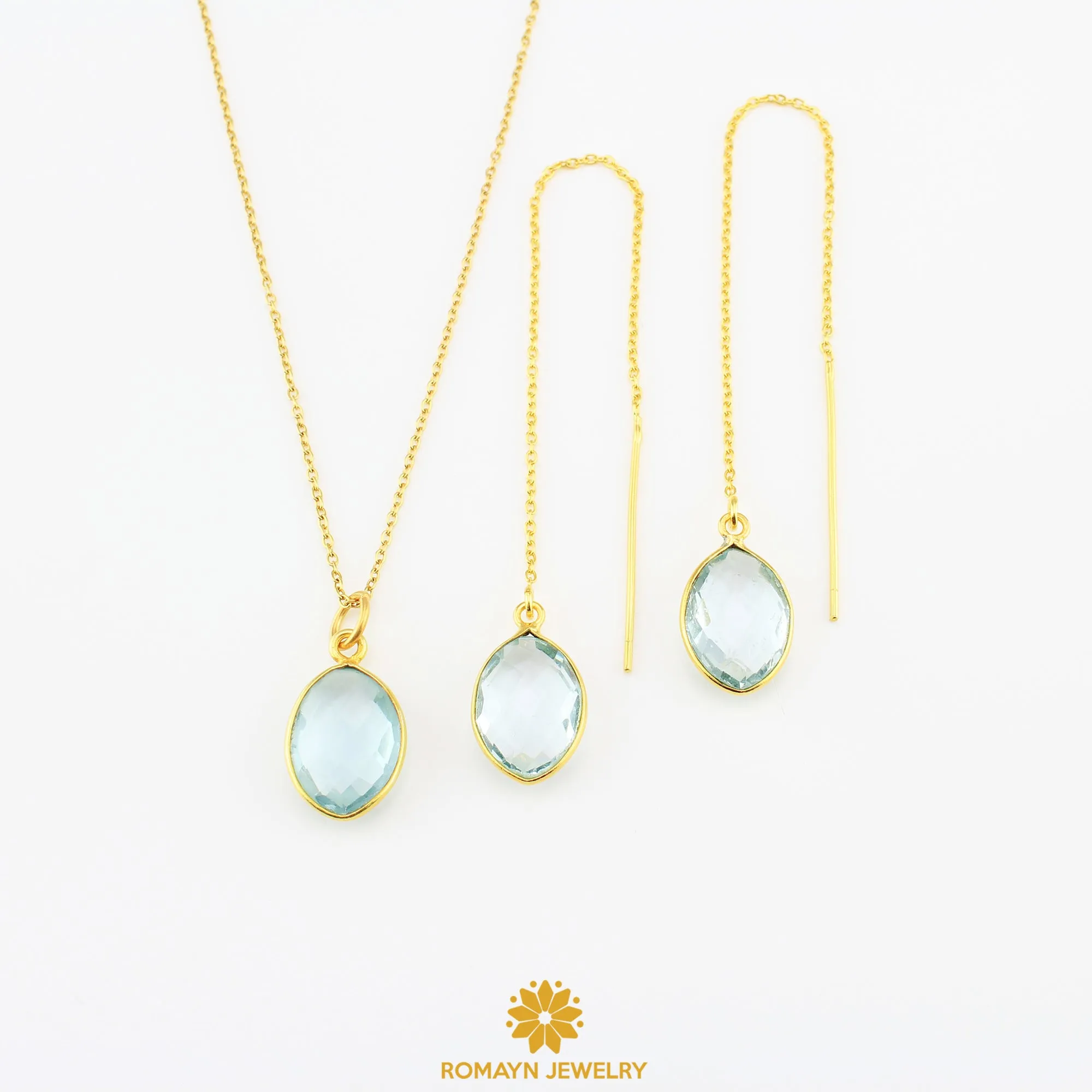 Birthstone Earrings Necklace, Wholesale Price