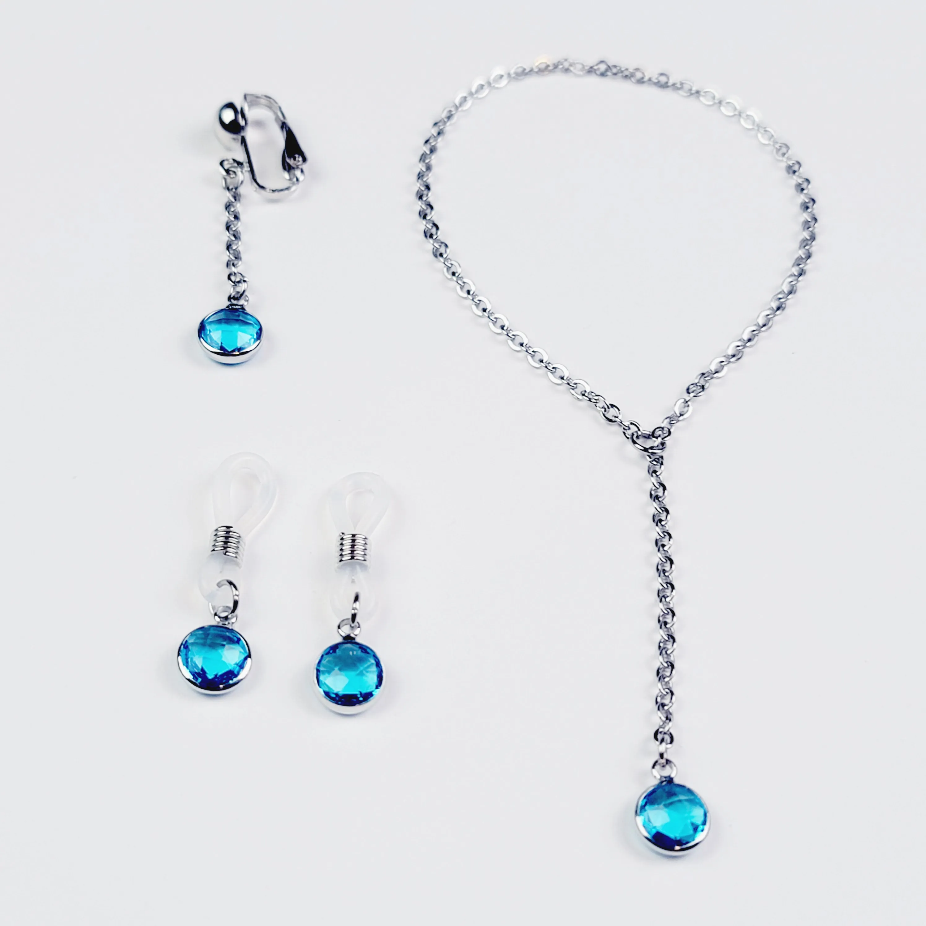 Blue Gemstone Nipple Nooses, VCH Clip, or Penis Noose