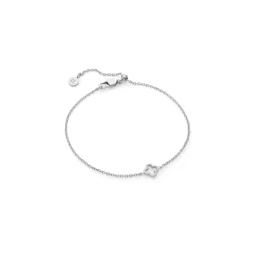 Crystal Clover Bracelet (Silver)