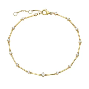 Diamond and Gold Bar Constellation Bracelet