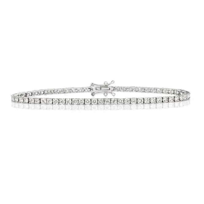 Diamond Jewellery 18ct Gold Tennis Bracelet BDQ712W/GH7