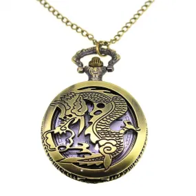 Dragon Antique Bronze Coloured Pocket/Necklace Watch