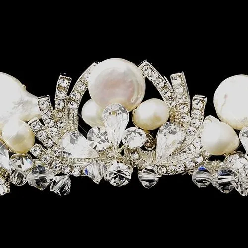 Freshwater Pearl Crystal Headband