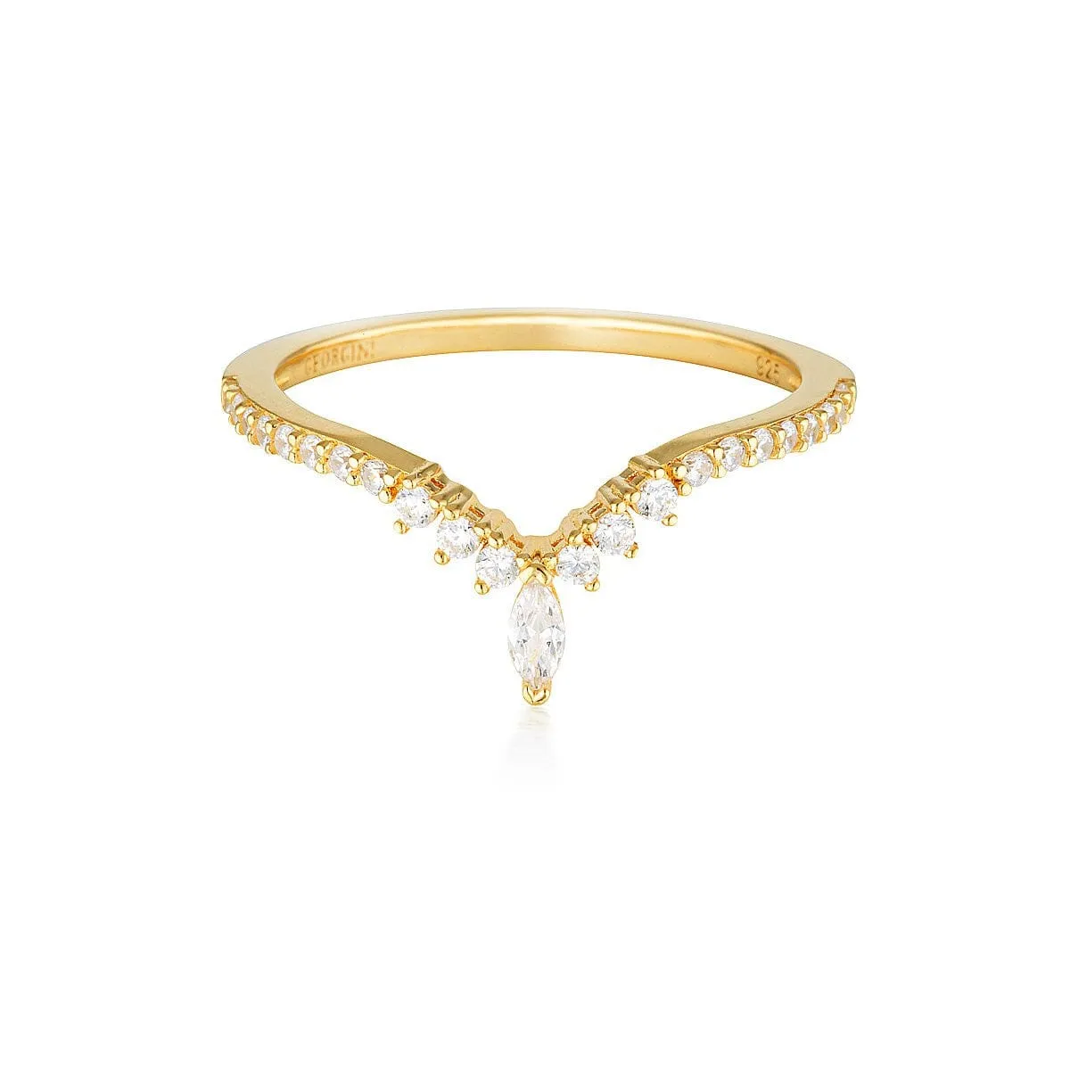 Georgini Rock Star Tiara Gold Ring - 7