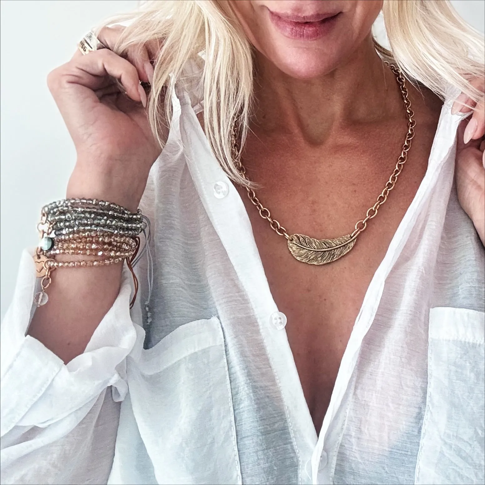 GRACE | FEATHER | Midi Choker
