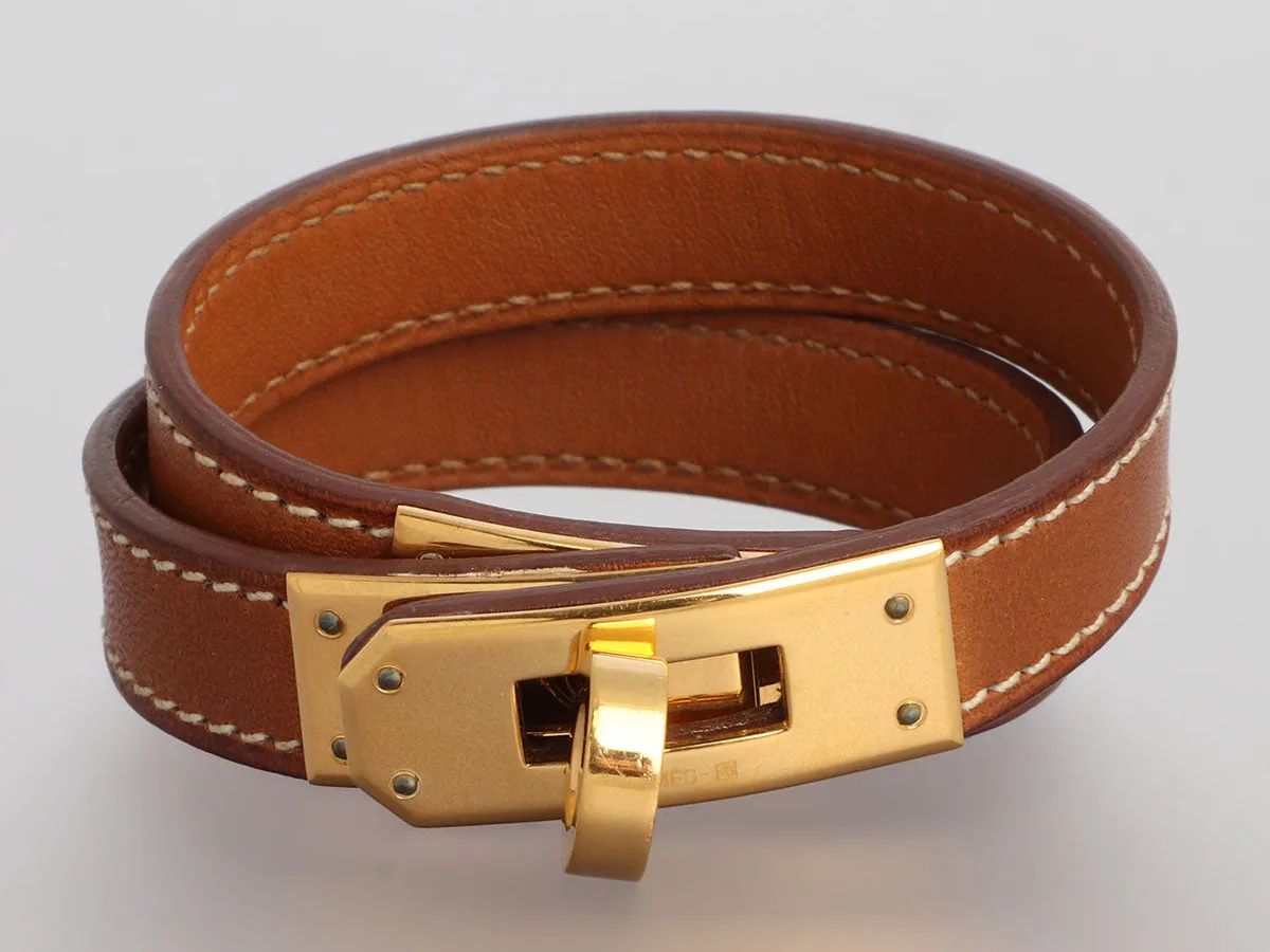 Hermès Gold Swift Kelly Double Tour Bracelet