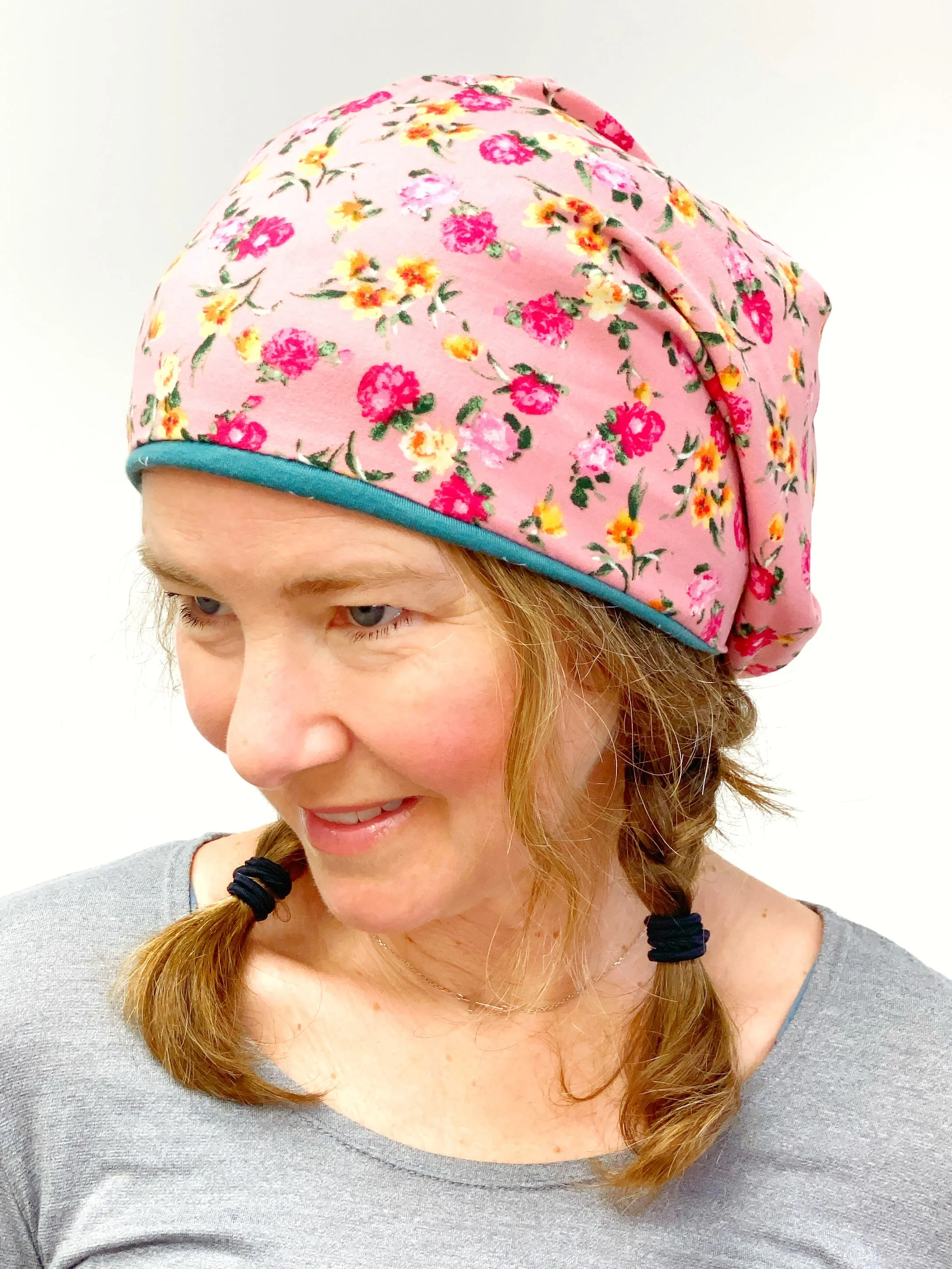 Lightweight Beanie for Ladies, Hairloss Hat Beanie Hat for Women, Stretch Jersey Hat, Soft Cotton Beanie, Large Size, L435