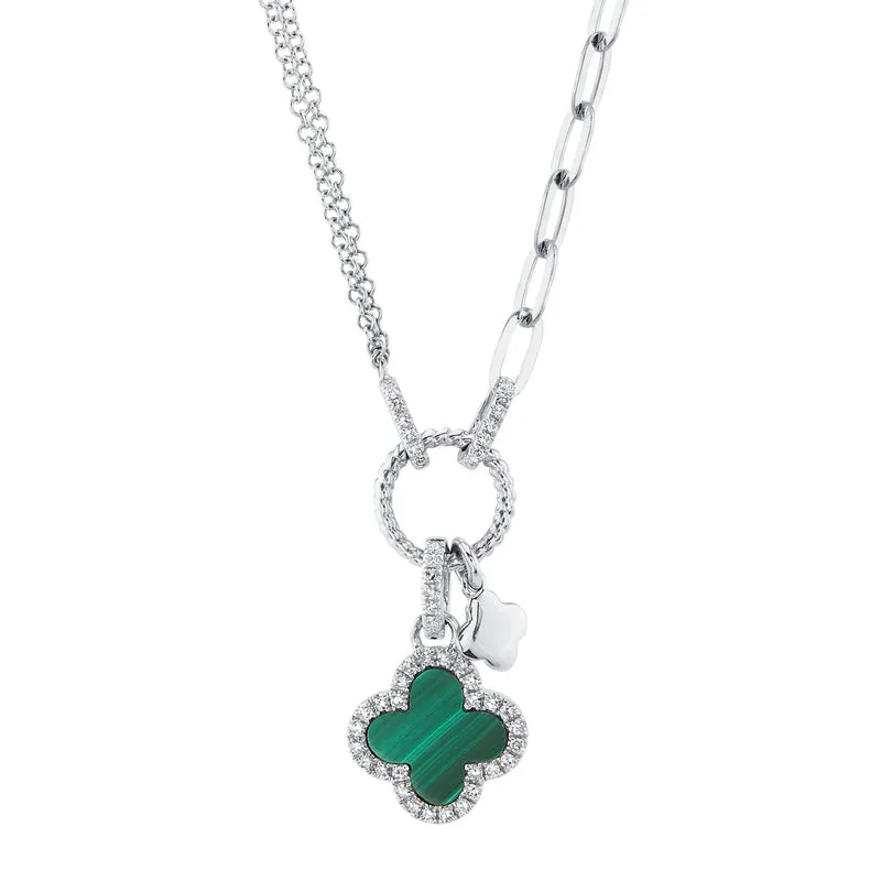 Malachite Clover Necklace