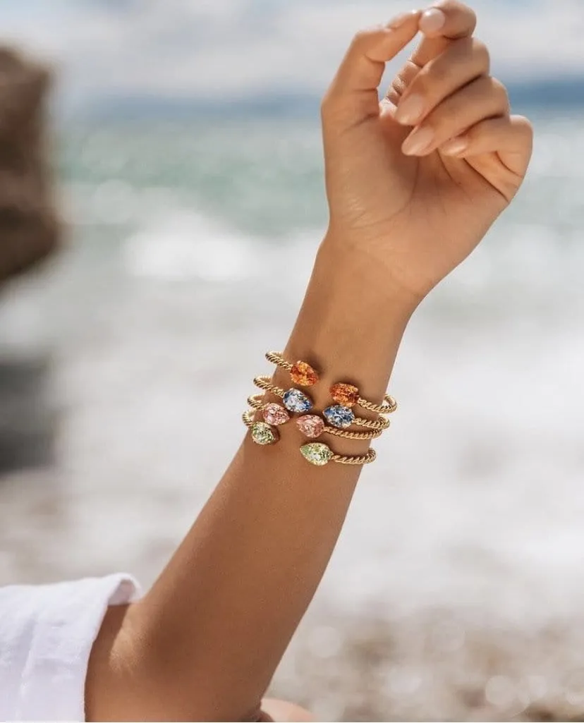 Mini drop bracelet - aquamarine