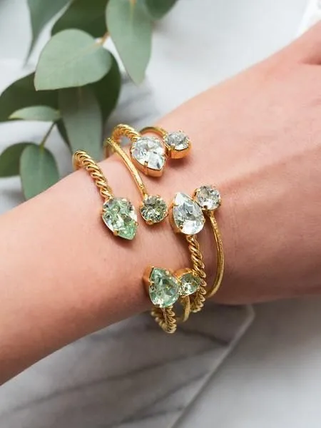 Mini drop bracelet - aquamarine