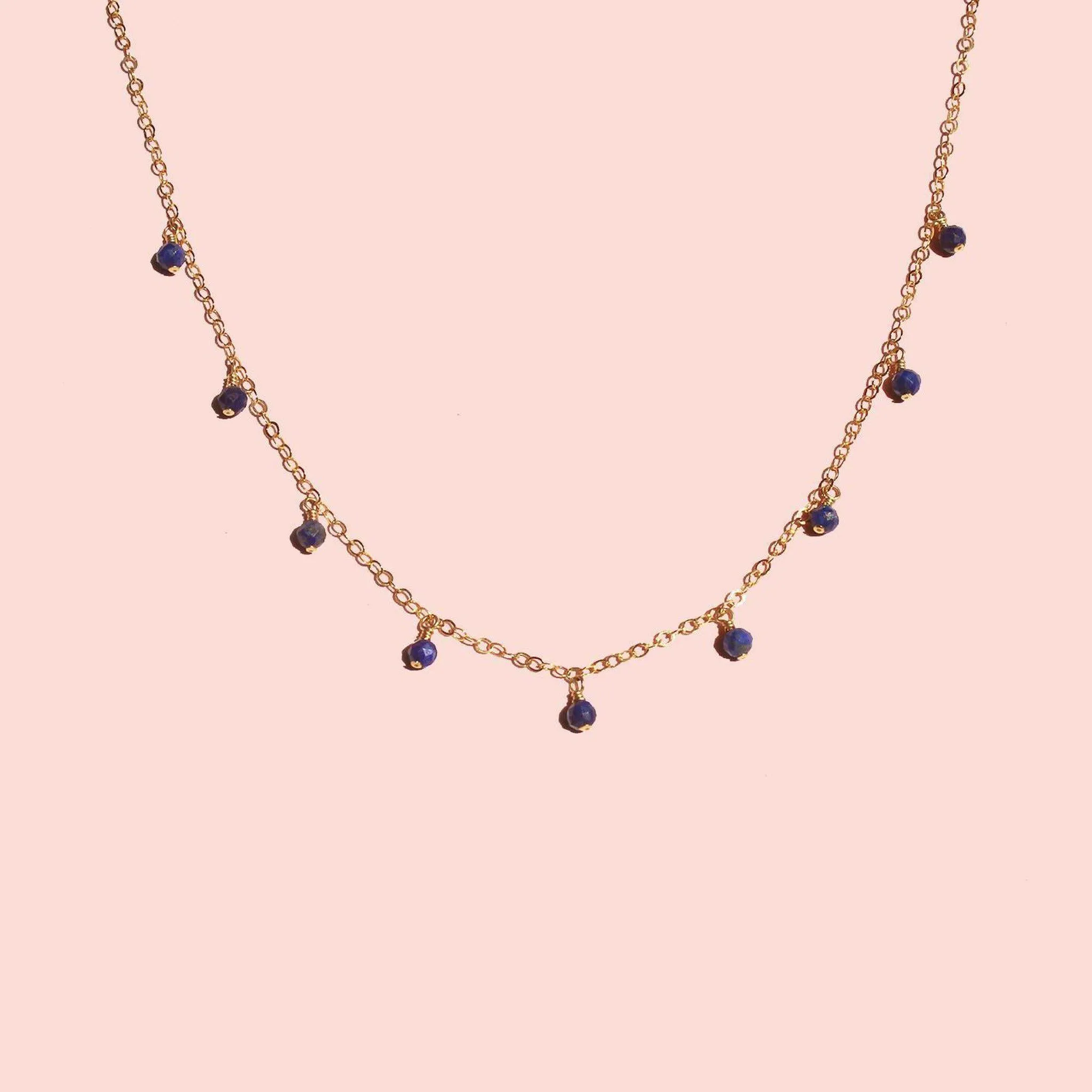 MiniDot Necklace: Lapis Lazuli