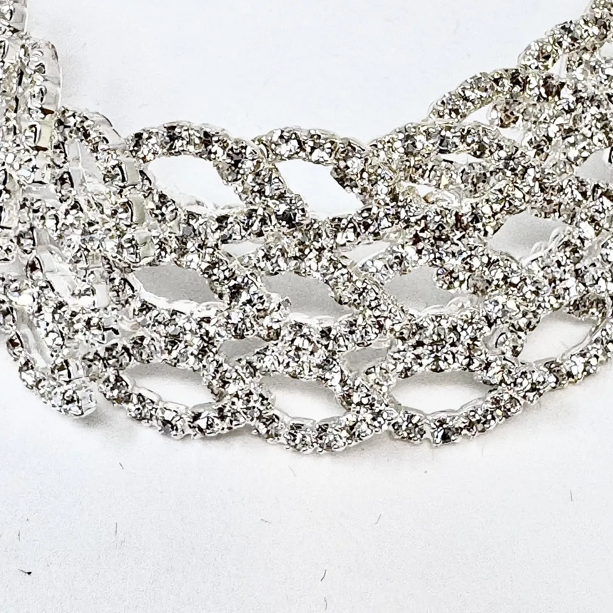 New Cubic Zirconia Necklace and Earring Set