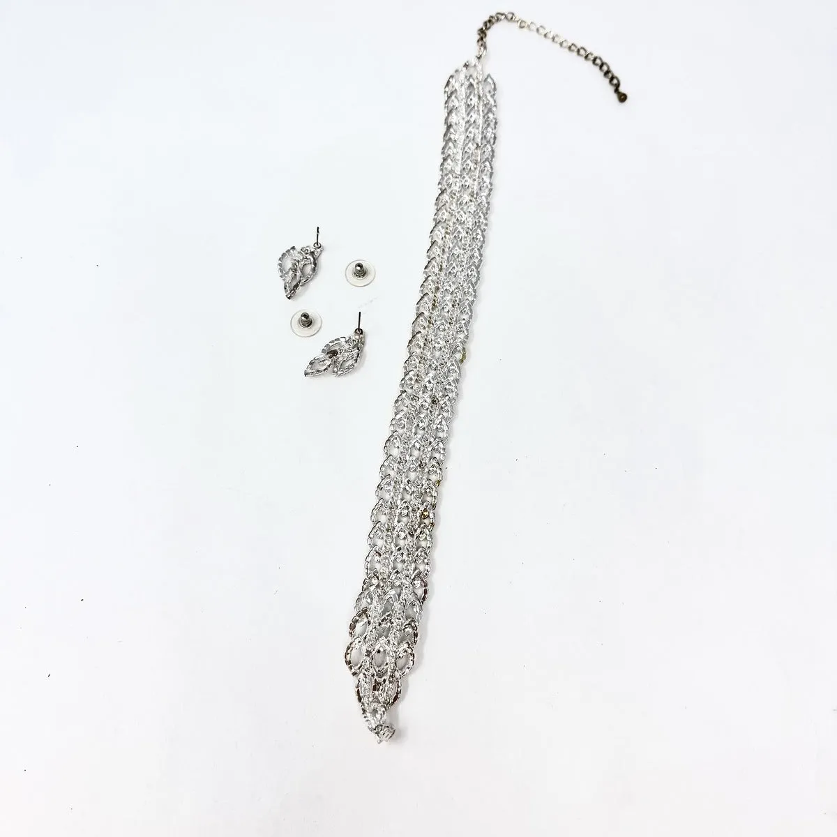 New Cubic Zirconia Necklace and Earring Set