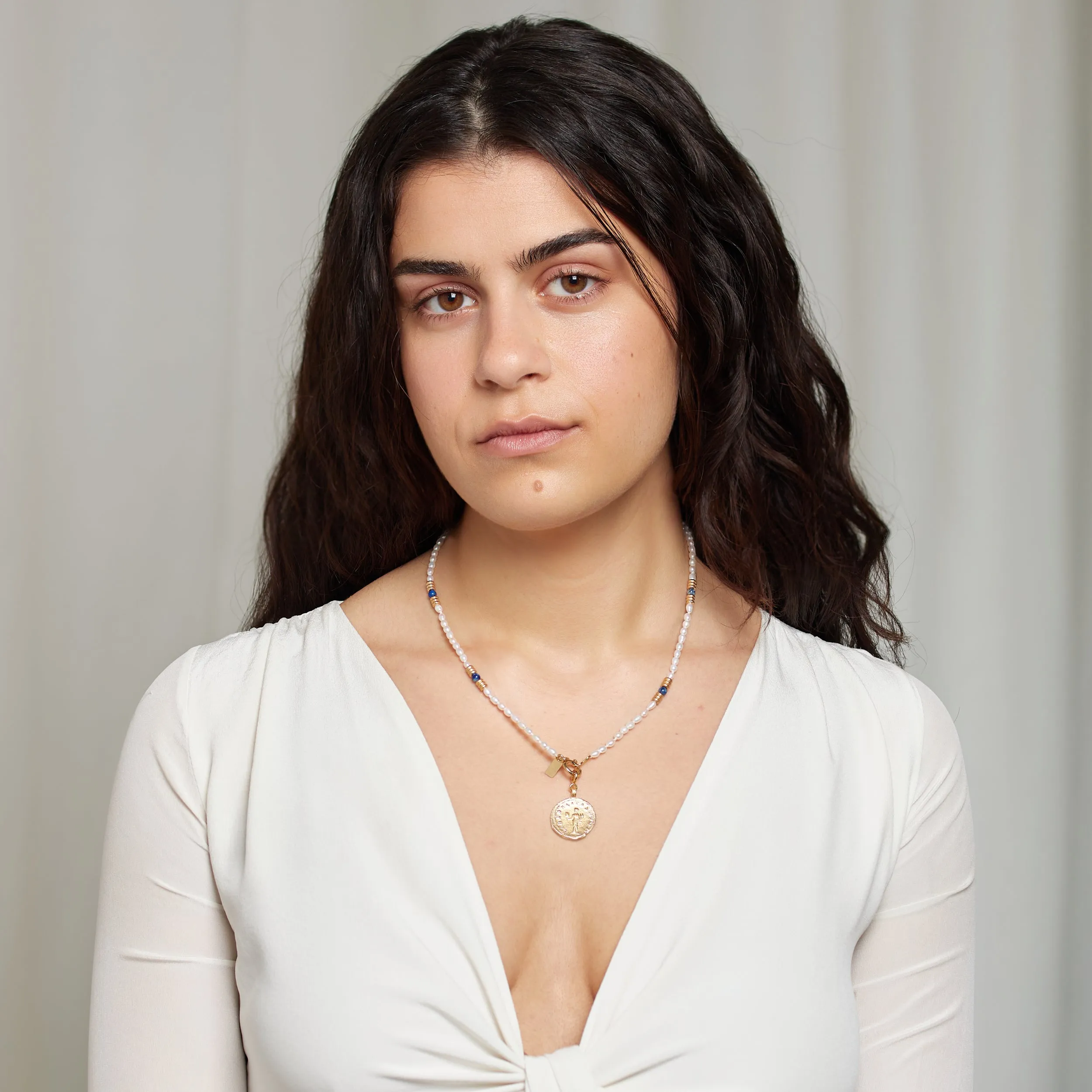 Olivia Lapiz & Pearl Necklace for Her