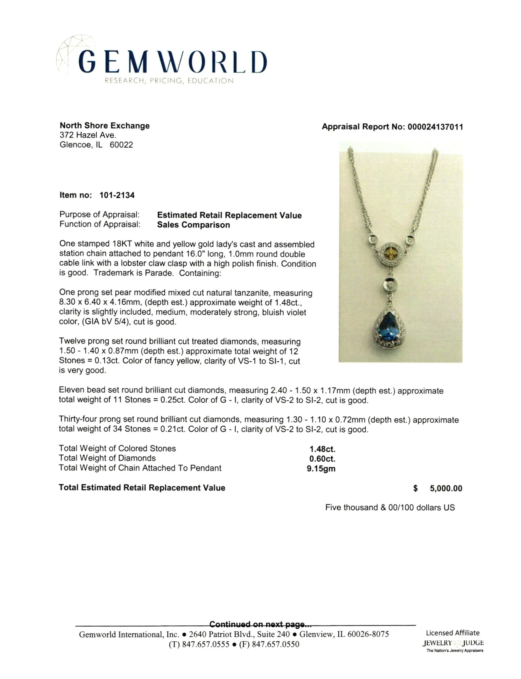 Parade 18K White Gold Pendant Necklace