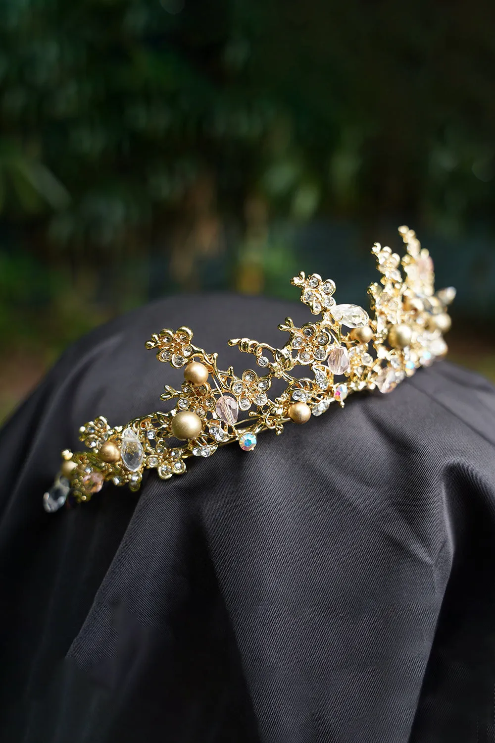 Pearl Gold Woodland Tiara