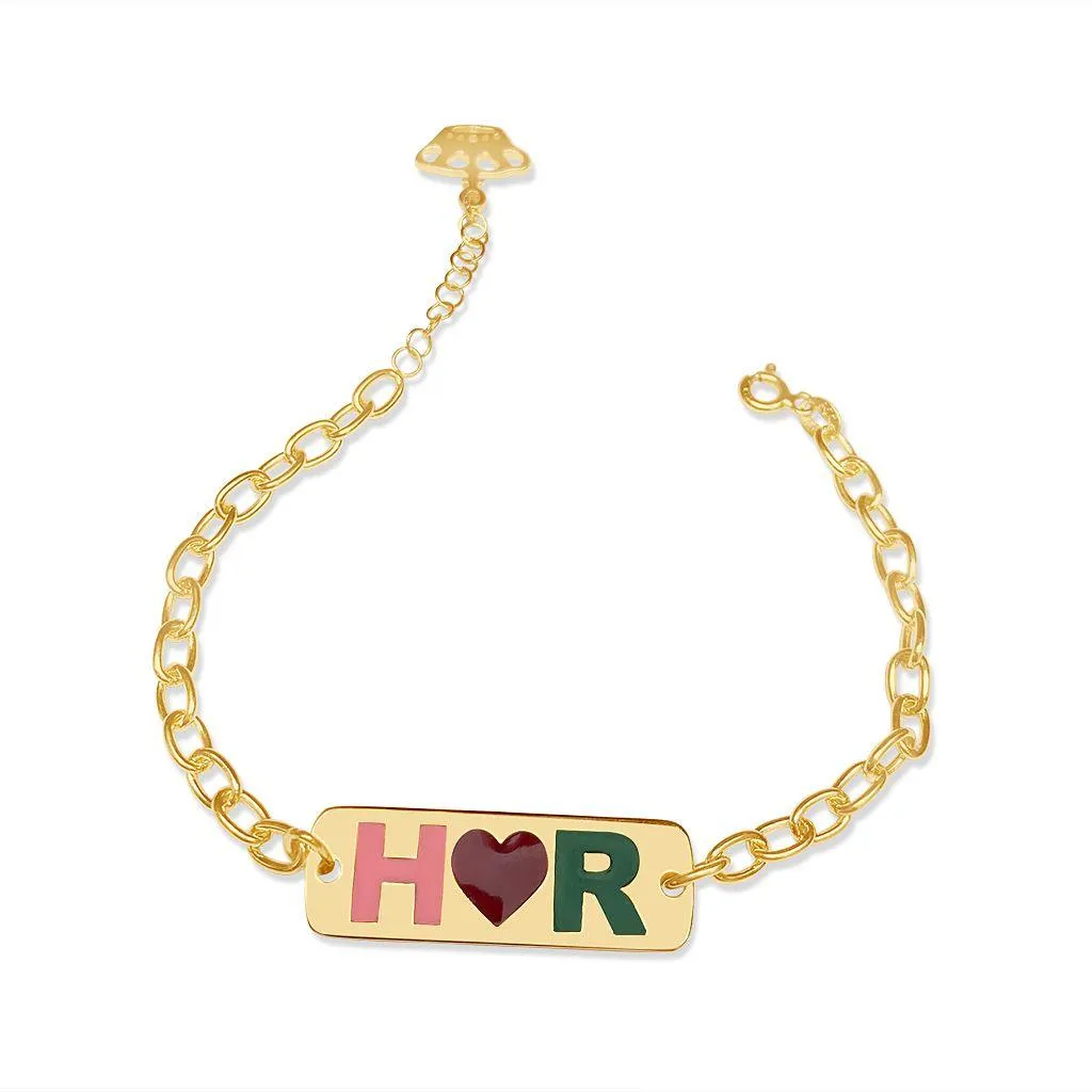 Personalised Initial Enamel Bracelet