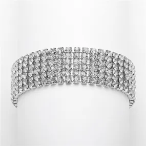 Petite Size 6-Row Rhinestone Prom or Homecoming Bracelet