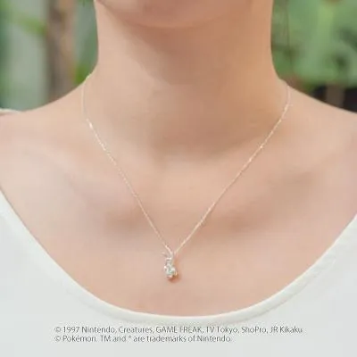 [[Pokémon]Glaceon & Pokéball necklace K18 white gold