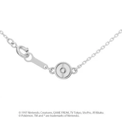 [[Pokémon]Glaceon & Pokéball necklace K18 white gold
