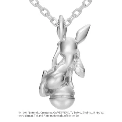 [Pokémon]Glaceon & Pokéball necklace silver