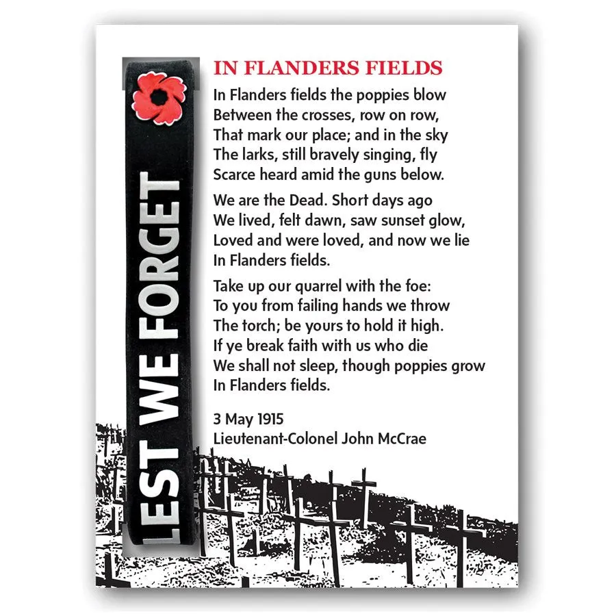 POPPY BRACELET "LEST WE FORGET"