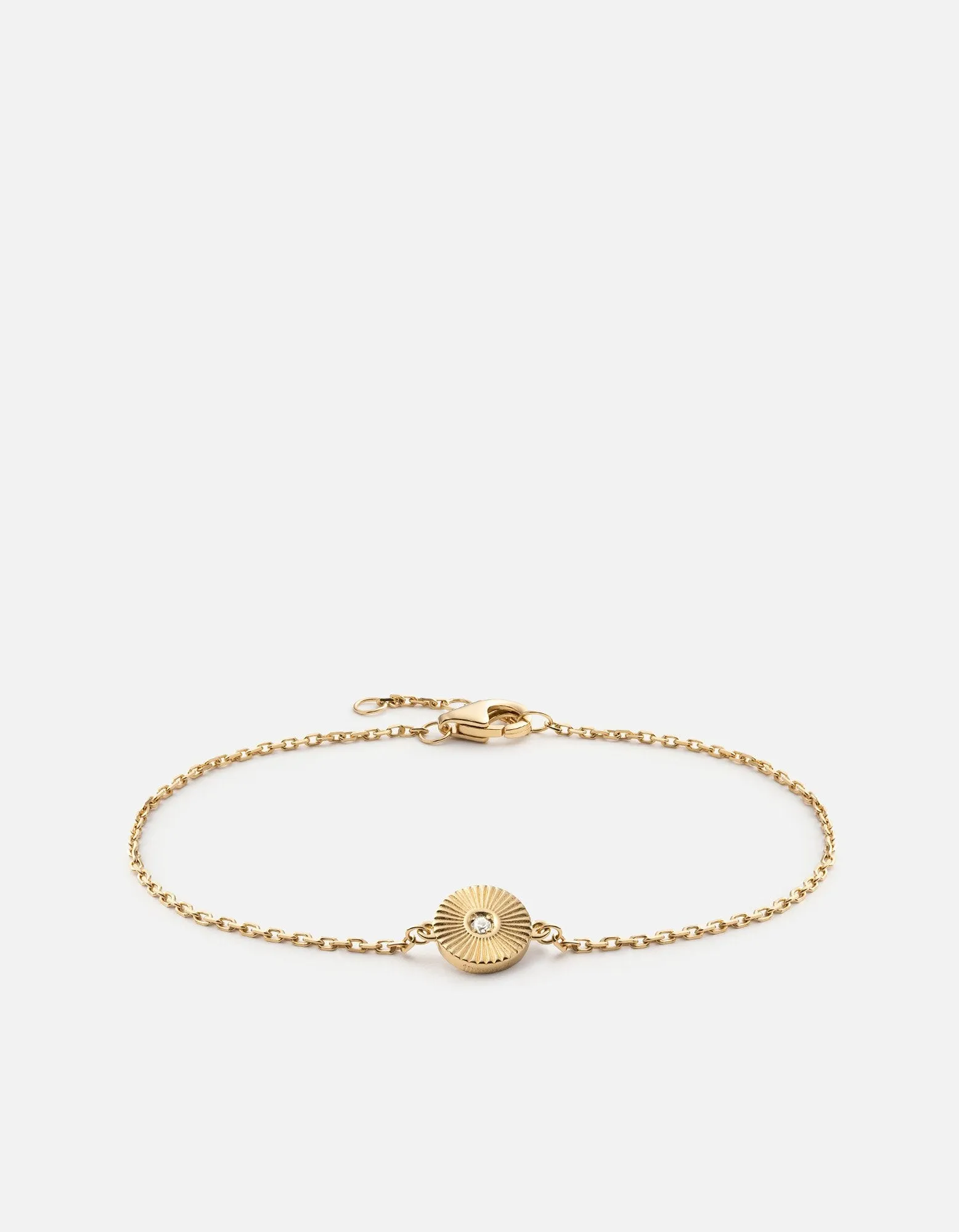 Rey Chain Bracelet, 14k Gold Pavé