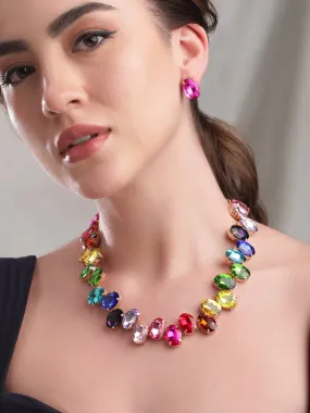 Rubans Rustic Radiance A Multicolored Gemstone Western Necklace Set