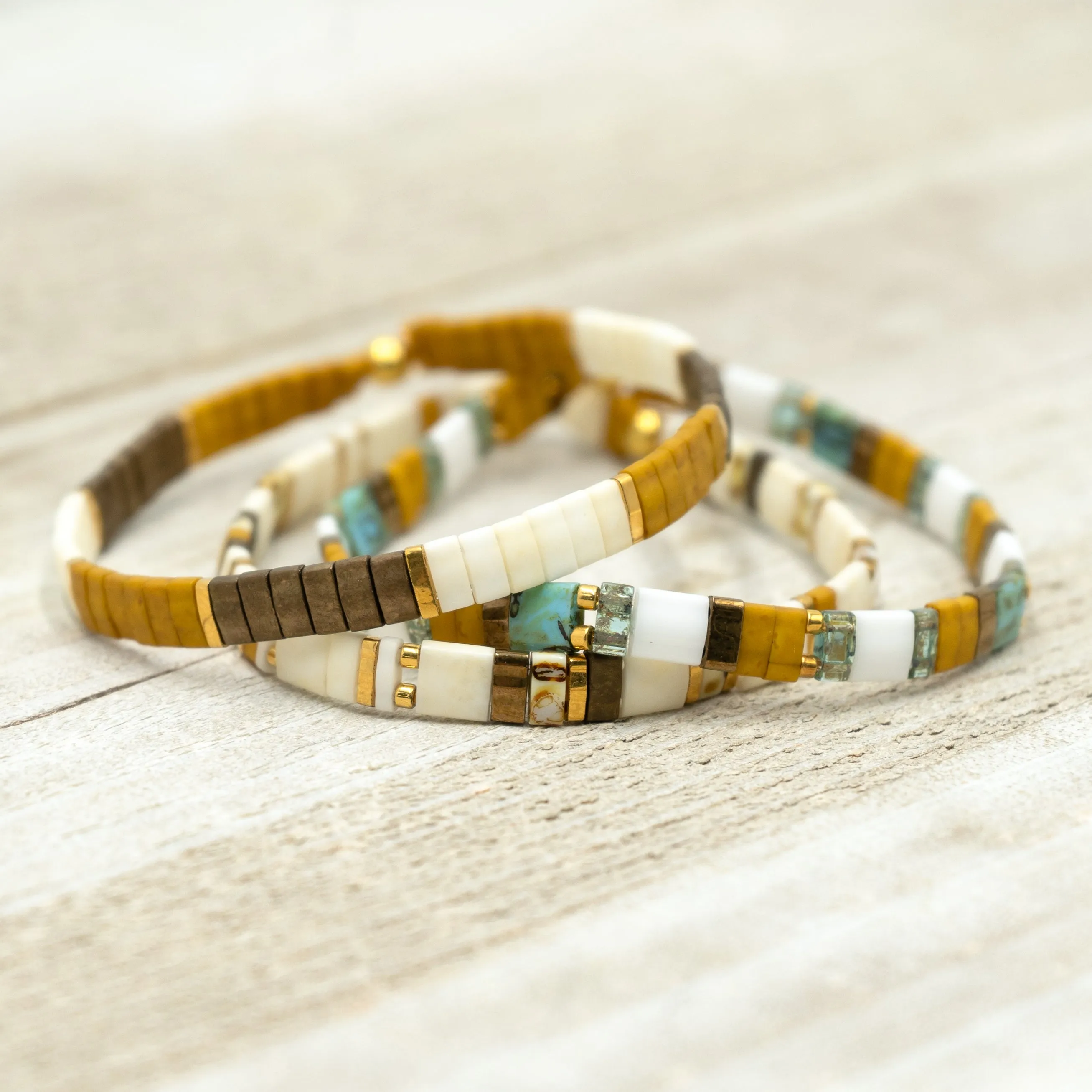 SAHARA - Tila Bead Bracelets Stack