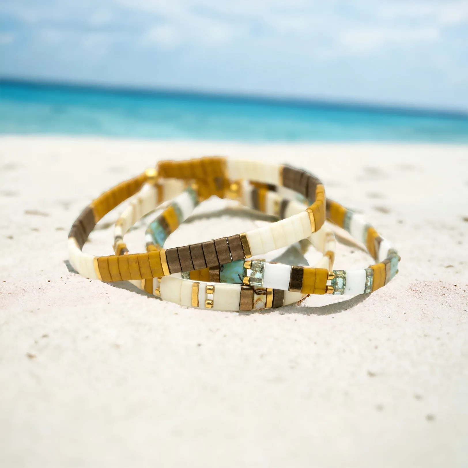 SAHARA - Tila Bead Bracelets Stack